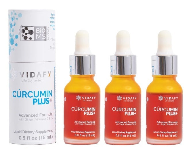 3x Curcumin Plus mit Vitamin D3, Vitamin C und Ingwer mit BioMS™ (3x15ml)