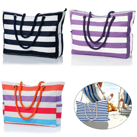 PackEase strandtas gestreept
